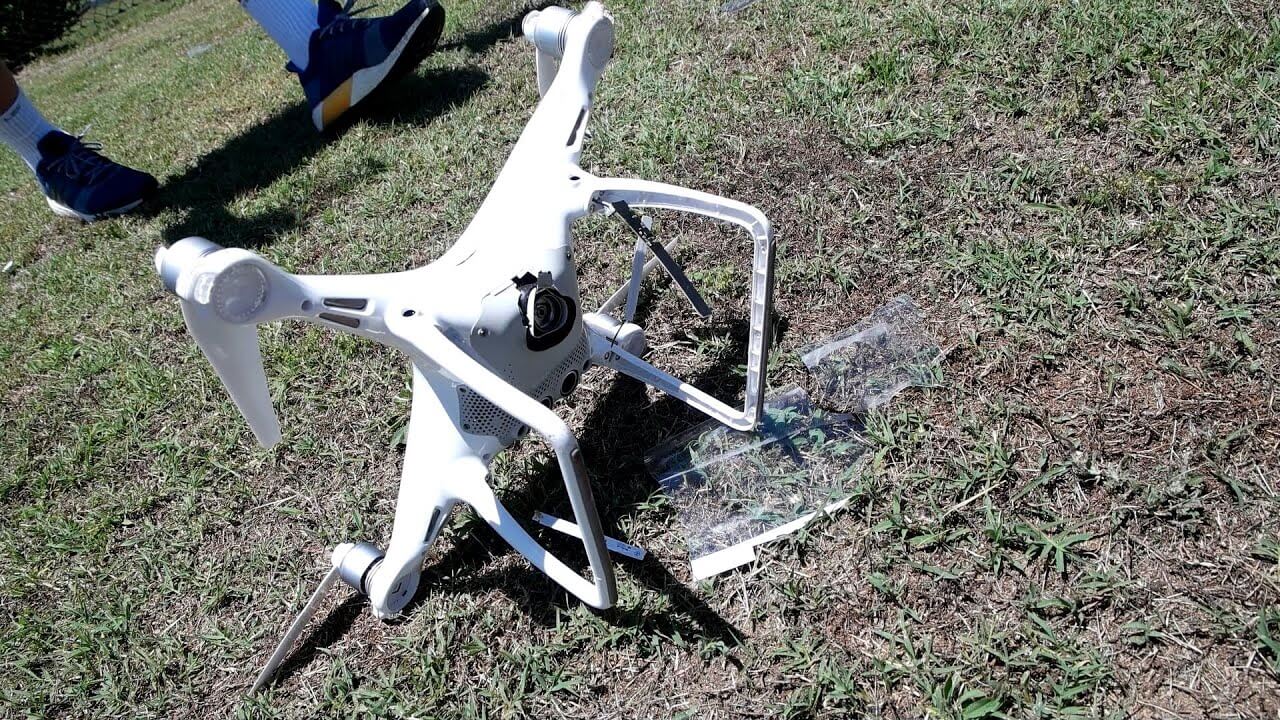 Drone show crash